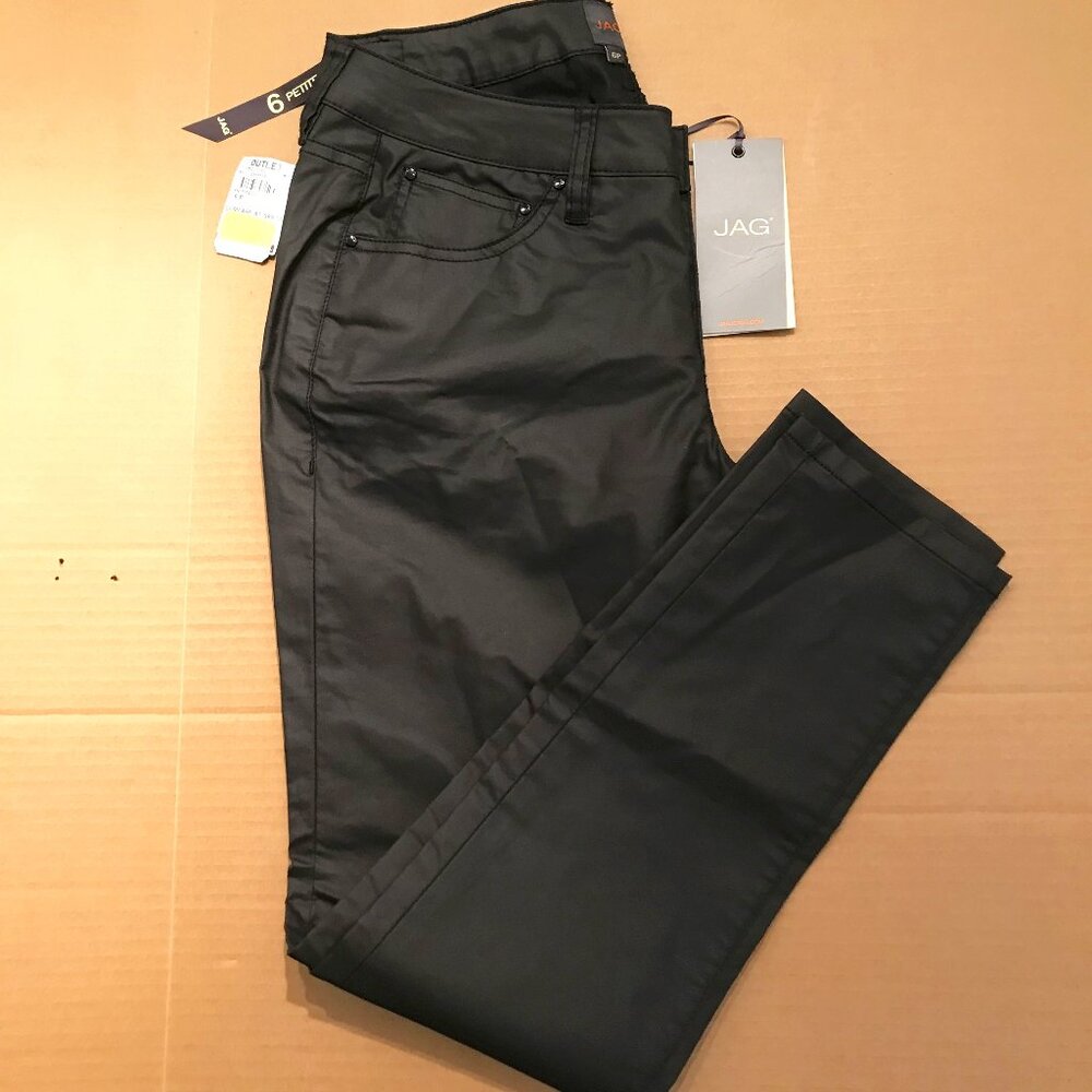 NEW JAG Petite Chloe Faux Leather Pants 6P